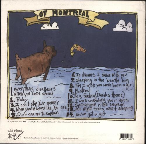 Of Montreal Cherry Peel - 1st vinyl LP album (LP record) US OMALPCH779194