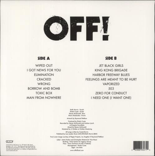 OFF! OFF! 12" vinyl single (12 inch record / Maxi-single) US 2FJ12OF867532
