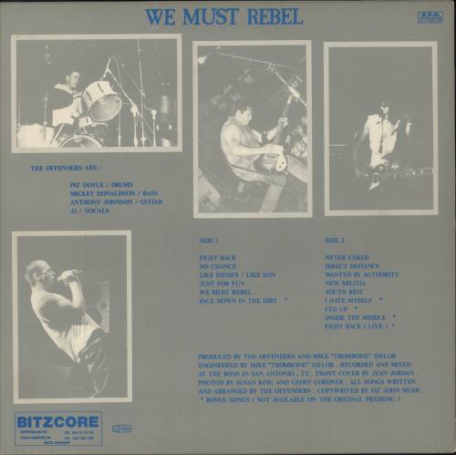 Offenders We Must Rebel vinyl LP album (LP record) German 9MFLPWE871877