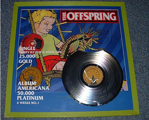 Offspring Americana/Pretty Fly award disc Austrian OFFAWAM262646
