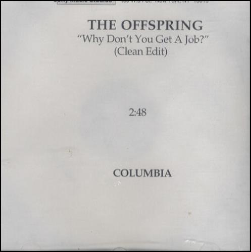 Offspring Why Don't You Get A Job CD-R acetate US OFFCRWH151319