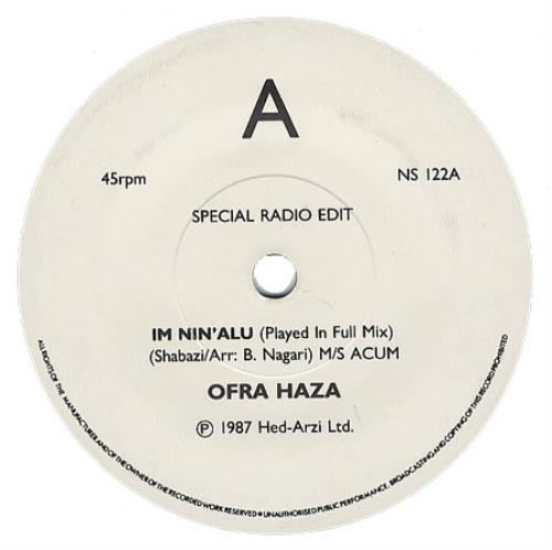 Ofra Haza Im Nin'Alu 7" vinyl single (7 inch record / 45) UK OFR07IM218993