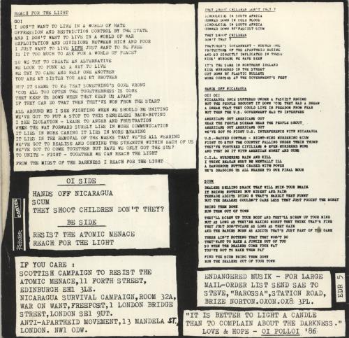 Oi Polloi Resist The Atomic Menace 7" vinyl single (7 inch record / 45) UK Z4-07RE874328