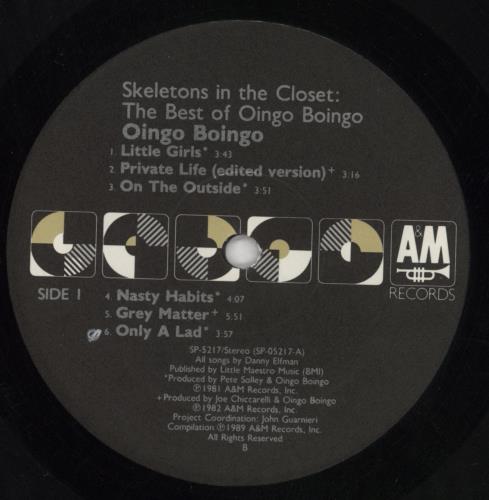 Oingo Boingo Skeletons In The Closet: The Best Of Oingo Boingo vinyl LP album (LP record) US BOILPSK507225