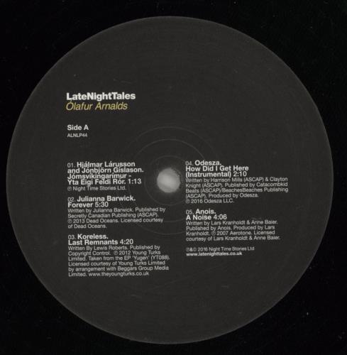 Olafur Arnalds LateNightTales - 180g 2-LP vinyl record set (Double LP Album) UK OMV2LLA878551