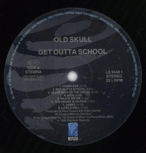 Old Skull Get Outta School vinyl LP album (LP record) Dutch OMPLPGE600149