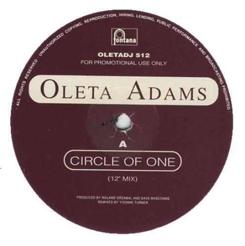 Oleta Adams Circle Of One 12" vinyl single (12 inch record / Maxi-single) UK OLE12CI406031