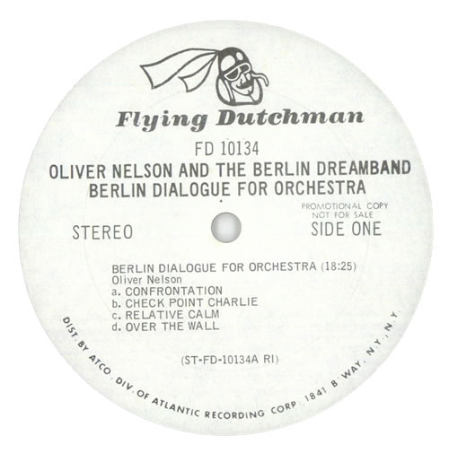 Oliver Nelson Berlin Dialogue For Orchestra vinyl LP album (LP record) US OA4LPBE532706
