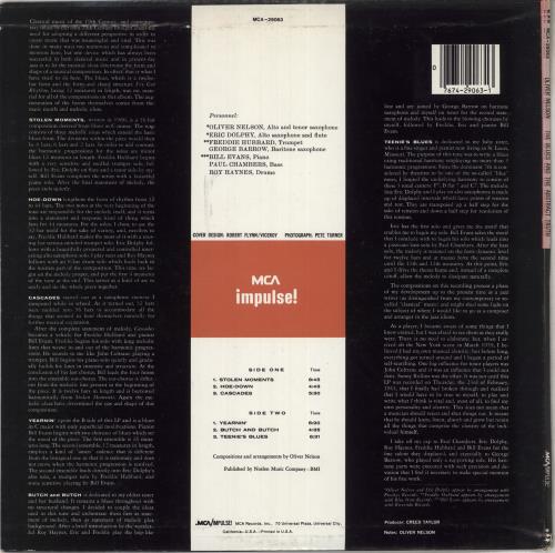 Oliver Nelson The Blues And The Abstract Truth vinyl LP album (LP record) US OA4LPTH734649