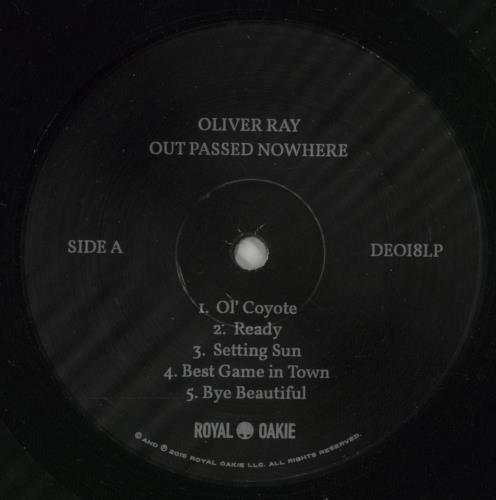 Oliver Ray Out Passed Nowhere vinyl LP album (LP record) US 9PMLPOU871506