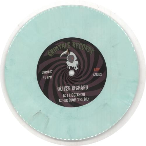 Oliver Richard Triggerfish - Pastal Green Vinyl - Autographed + Insert 7" vinyl single (7 inch record / 45) US 08I07TR742146