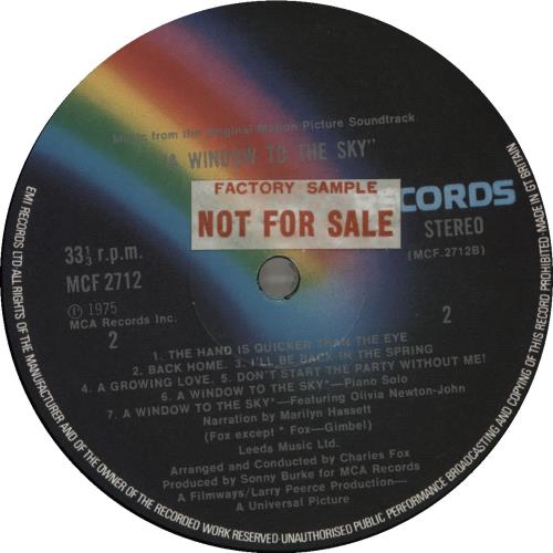 Olivia Newton John A Window To The Sky - Factory Sample vinyl LP album (LP record) UK ONJLPAW682848