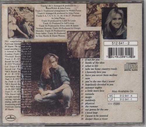 Olivia Newton John Back To Basics - The Essential Collection 1971-1992 CD album (CDLP) UK ONJCDBA143919