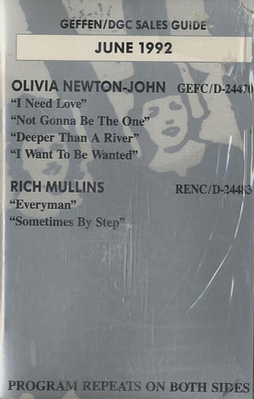 Olivia Newton John Back To Basics Sampler cassette album US ONJCLBA141696
