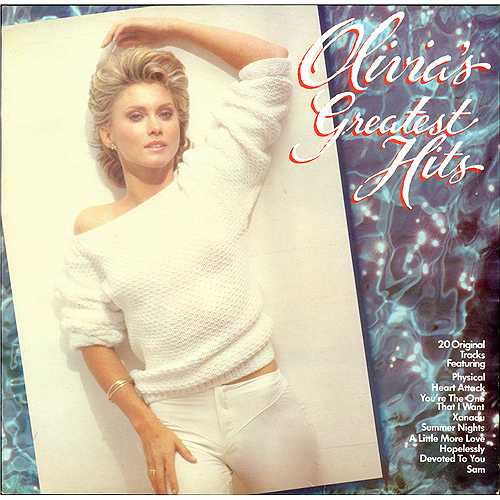 Olivia Newton John Greatest Hits - Barcoded sleeve vinyl LP album (LP record) UK ONJLPGR412994