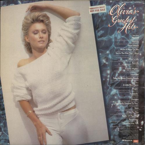 Olivia Newton John Greatest Hits - Factory Sample vinyl LP album (LP record) UK ONJLPGR739761