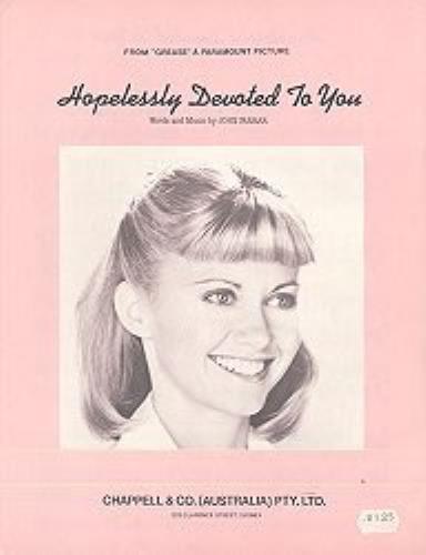 Olivia Newton John Hopelessly Devoted To You sheet music Australian ONJSMHO162456