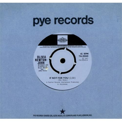 Olivia Newton John If Not For You - 4pr 7" vinyl single (7 inch record / 45) UK ONJ07IF11667