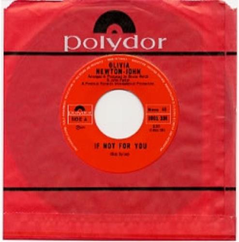 Olivia Newton John If Not For You 7" vinyl single (7 inch record / 45) Canadian ONJ07IF178593