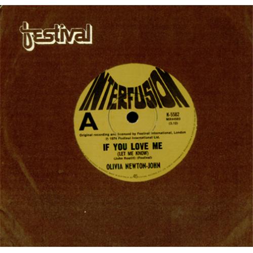 Olivia Newton John If You Love Me (Let Me Know) - Tan Label 7" vinyl single (7 inch record / 45) Australian ONJ07IF414886