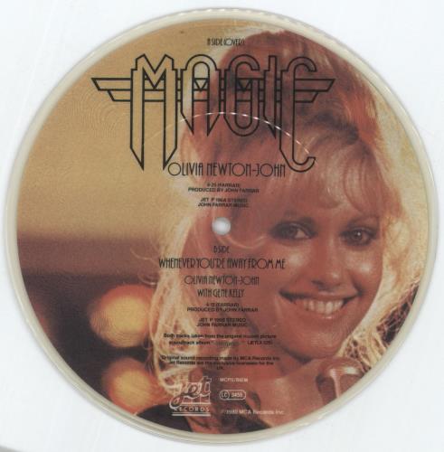 Olivia Newton John Magic 7" vinyl picture disc (7 inch picture disc single) UK ONJ7PMA27672