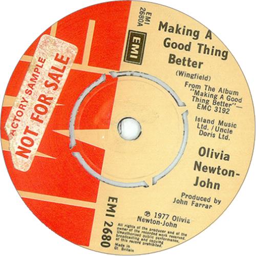 Olivia Newton John Making A Good Thing Better - Factory Sample 7" vinyl single (7 inch record / 45) UK ONJ07MA415210