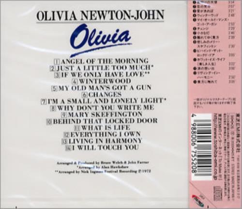 Olivia Newton John Olivia CD album (CDLP) Japanese ONJCDOL115061