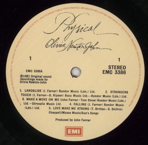 Olivia Newton John Physical vinyl LP album (LP record) UK ONJLPPH52701