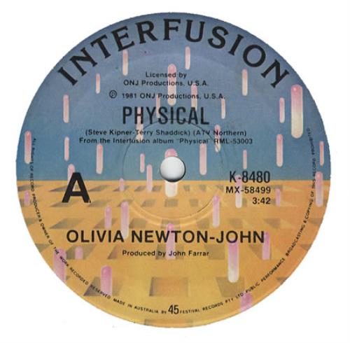 Olivia Newton John Physical 7" vinyl single (7 inch record / 45) Australian ONJ07PH63754