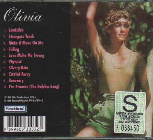 Olivia Newton John Physical CD album (CDLP) Australian ONJCDPH647115