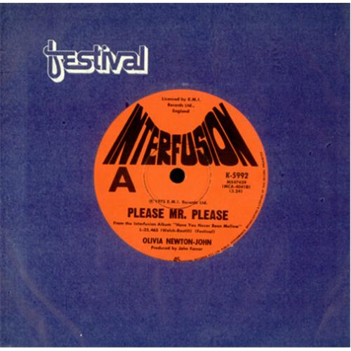 Olivia Newton John Please Mr Please 7" vinyl single (7 inch record / 45) Australian ONJ07PL127361