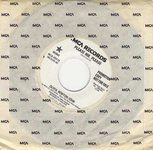 Olivia Newton John Please Mr Please 7" vinyl single (7 inch record / 45) US ONJ07PL134827