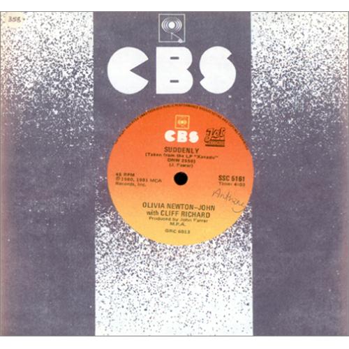 Olivia Newton John Suddenly 7" vinyl single (7 inch record / 45) Australian ONJ07SU414908