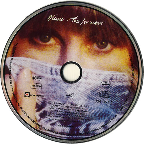 Olivia Newton John The Rumour CD album (CDLP) German ONJCDTH143914