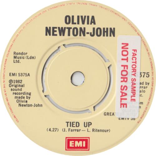 Olivia Newton John Tied Up - Factory Sample 7" vinyl single (7 inch record / 45) UK ONJ07TI415232