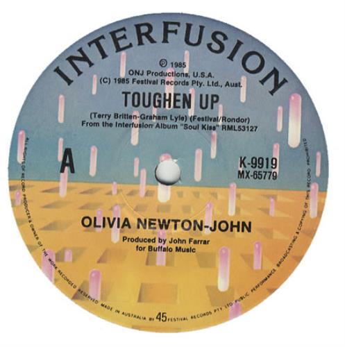 Olivia Newton John Toughen Up 7" vinyl single (7 inch record / 45) Australian ONJ07TO124589