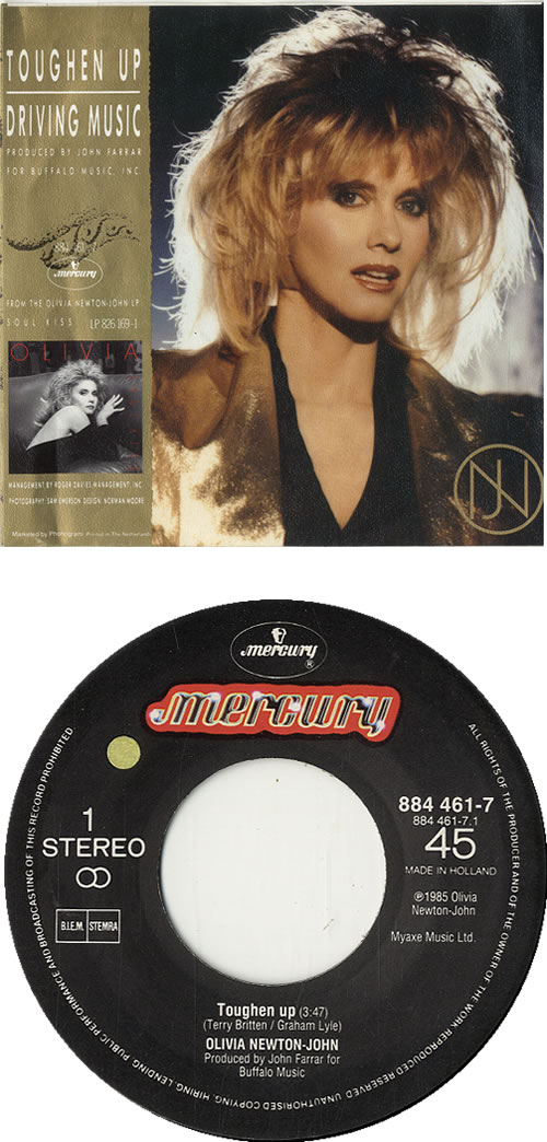 Olivia Newton John Toughen Up 7" vinyl single (7 inch record / 45) Dutch ONJ07TO617757