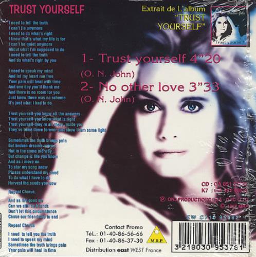 Olivia Newton John Trust Yourself CD single (CD5 / 5") French ONJC5TR87420