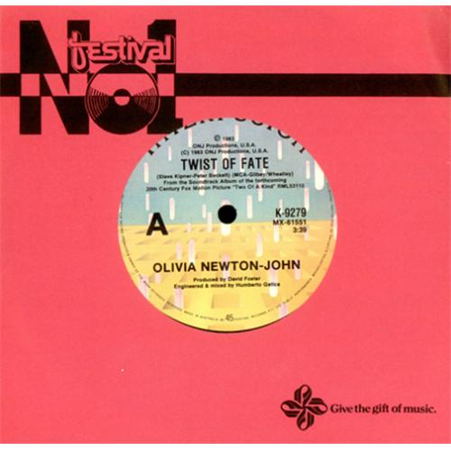 Olivia Newton John Twist Of Fate 7" vinyl single (7 inch record / 45) Australian ONJ07TW414902