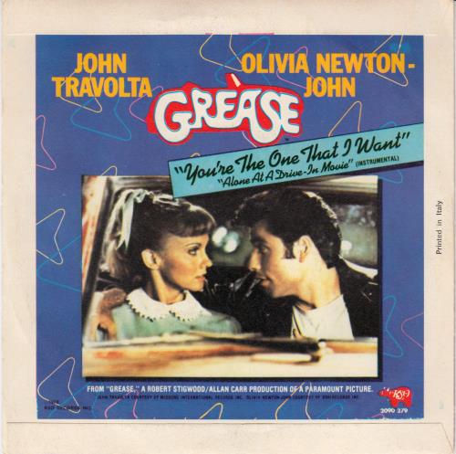 Olivia Newton John You're The One That I Want - P/S 7" vinyl single (7 inch record / 45) Italian ONJ07YO648885