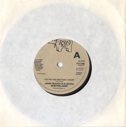 Olivia Newton John You're The One That I Want 7" vinyl single (7 inch record / 45) UK ONJ07YO565348