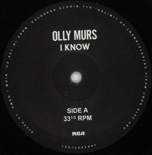 Olly Murs You Know I Know vinyl LP album (LP record) UK OLQLPYO881441