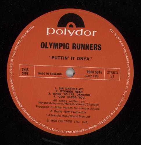Olympic Runners Puttin' It On You vinyl LP album (LP record) UK OLCLPPU524781
