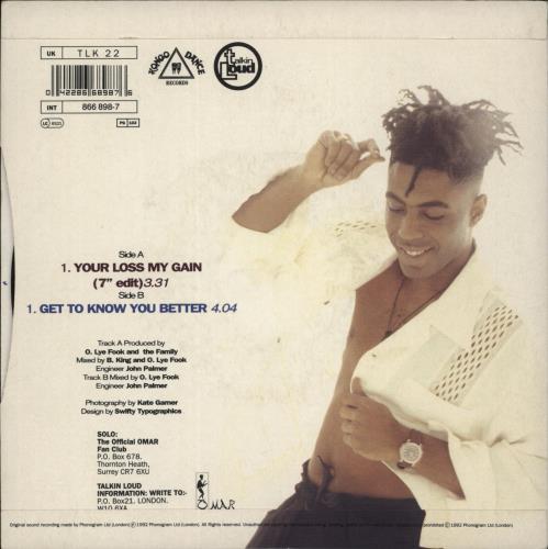 Omar Your Loss My Gain 7" vinyl single (7 inch record / 45) UK OM107YO627717