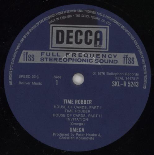 Omega Time Robber - EX vinyl LP album (LP record) UK OMILPTI860334