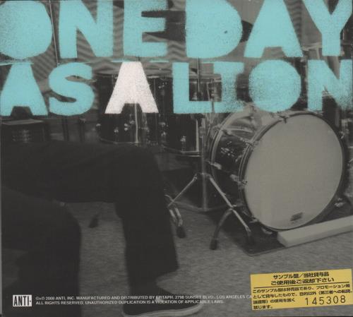 One Day As A Lion One Day As A Lion CD album (CDLP) US ODOCDON662610