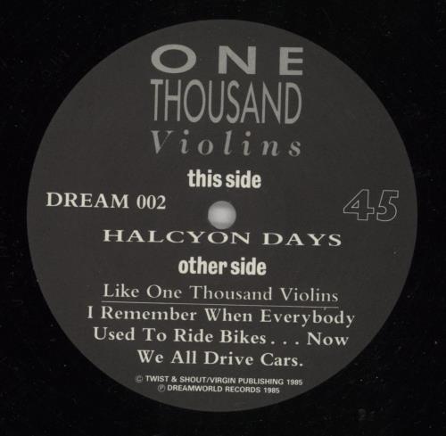 One Thousand Violins Halcyon Days 12" vinyl single (12 inch record / Maxi-single) UK ONQ12HA682049