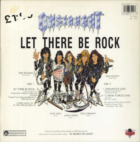 Onslaught Let There Be Rock 12" vinyl single (12 inch record / Maxi-single) UK ONU12LE726891