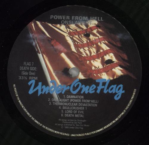 Onslaught Power From Hell vinyl LP album (LP record) UK ONULPPO700570