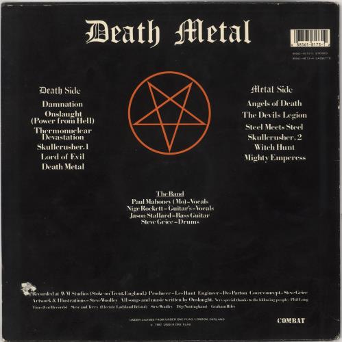 Onslaught Power From Hell vinyl LP album (LP record) US ONULPPO746788